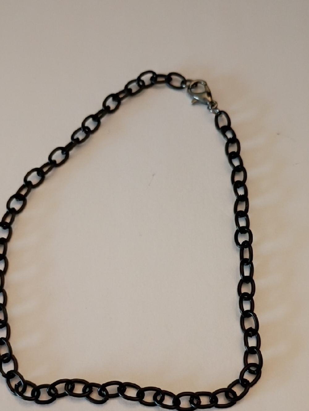 Mens Black Chain Bracelet with Black Lobster Clasp